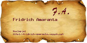 Fridrich Amaranta névjegykártya
